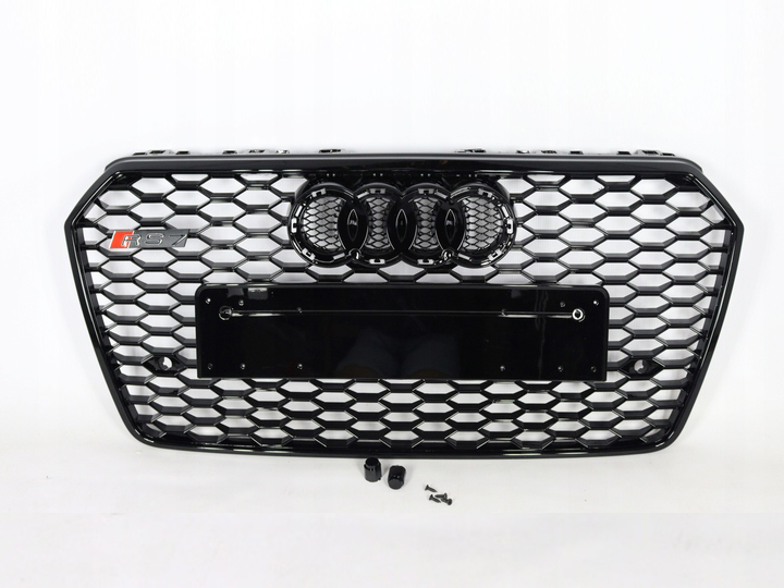 4-2017 Front Grill, Honeycomb Grill, RS7 Black Style